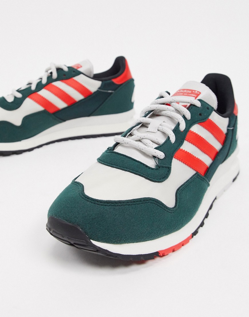 Adidas Originals - Lowertree - Sneakers in groen wit en rood-Zwart