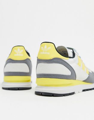 adidas grey and yellow trainers