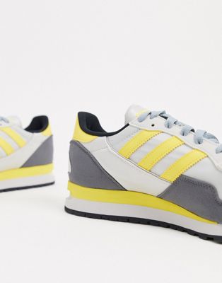 adidas grey and yellow trainers