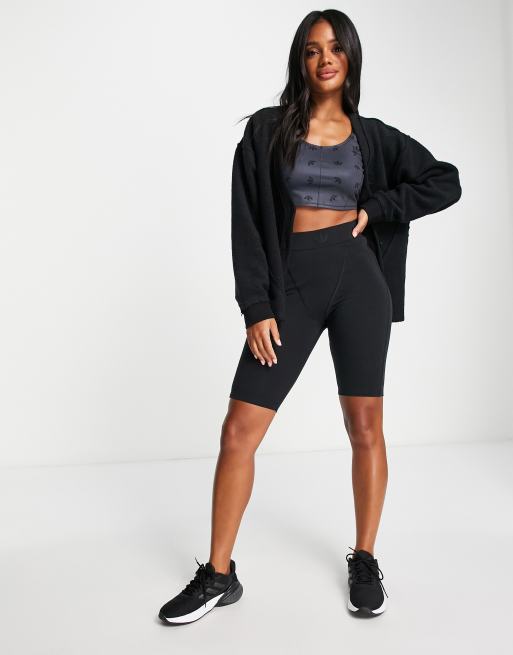 【JYN】adidas リブ編みジャージ andスカートブラック adidas Originals Luxe Lounge cardigan in black | ASOS