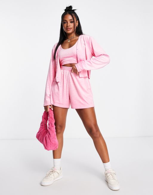 adidas Originals Luxe Lounge Gilet court Rose