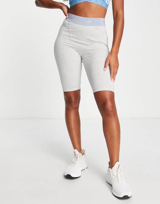 Adidas grey best sale biker shorts