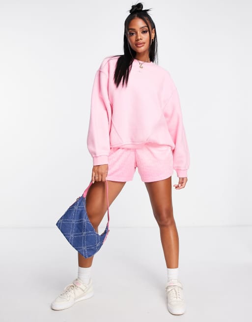 Adidas oversized hot sale sweatshirt pink