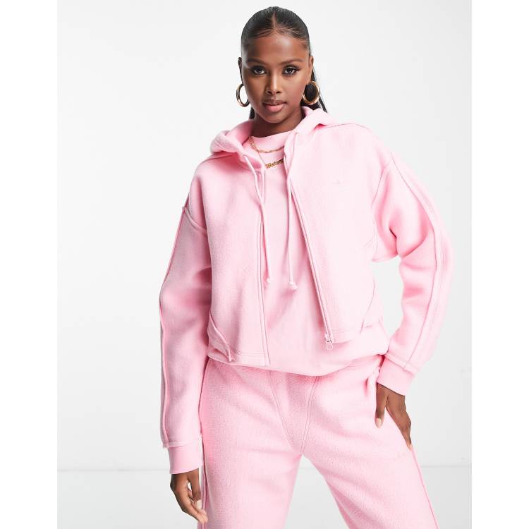 Adidas cropped cheap hoodie rosa