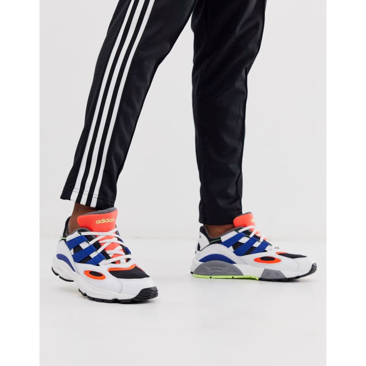 adidas Originals LX Con sneakers in white with blue stripes ASOS