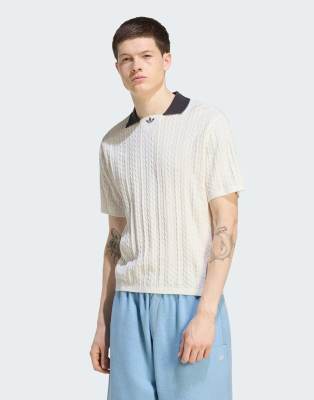 Adidas Uomo Bianco Polo Football - Immagine 3