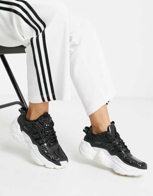 adidas Originals Magmur runner in black glitter