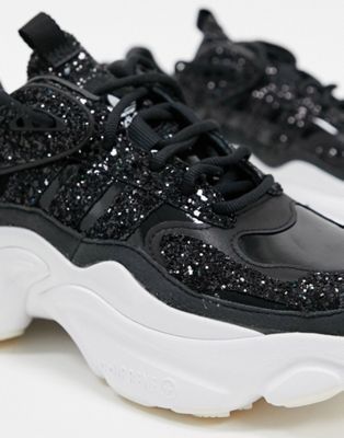 adidas black glitter trainers
