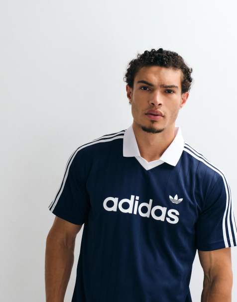 adidas Originals - Maillot à fines rayures - Bleu marine - view 1