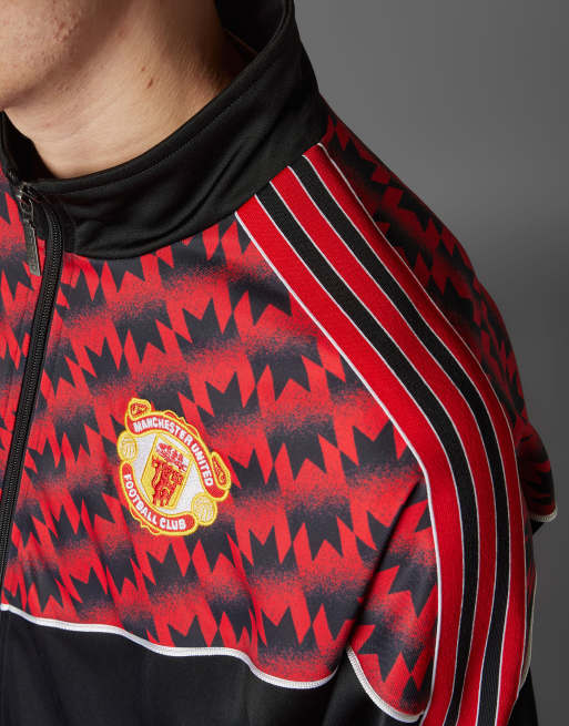 トップス Manchester United '91 Tops & Pants adidas Originals Manchester united '91 track top in black | ASOS