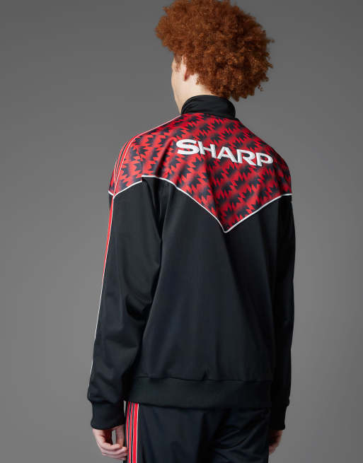 トップス Manchester United '91 Tops & Pants adidas Originals Manchester united '91 track top in black | ASOS