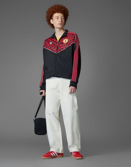 adidas Originals Manchester united '91 track top in black | ASOS