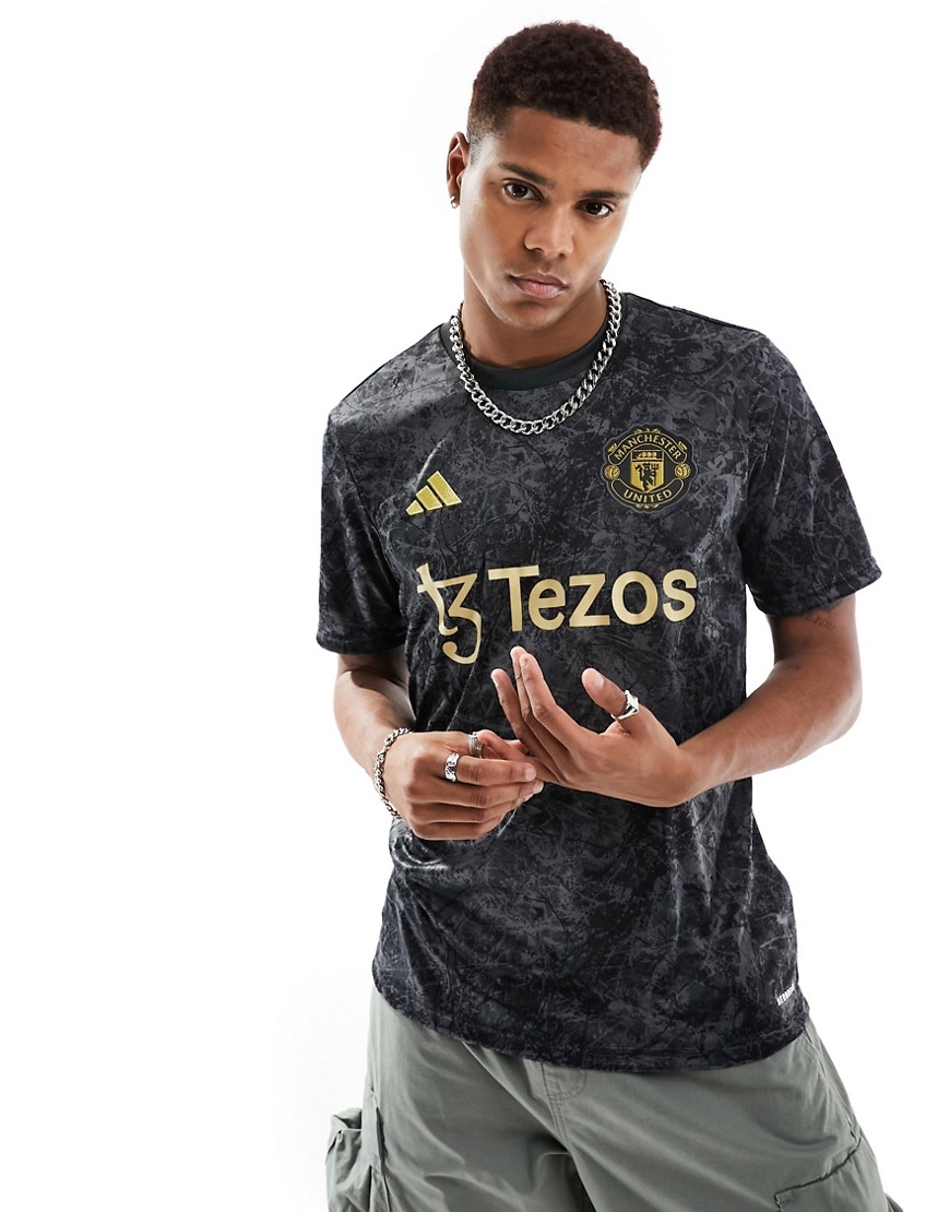 Manchester United Stone Roses Pre-match Jersey in black