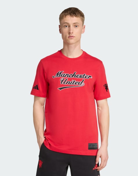 adidas Originals Manchester united us pack tee in mufc red