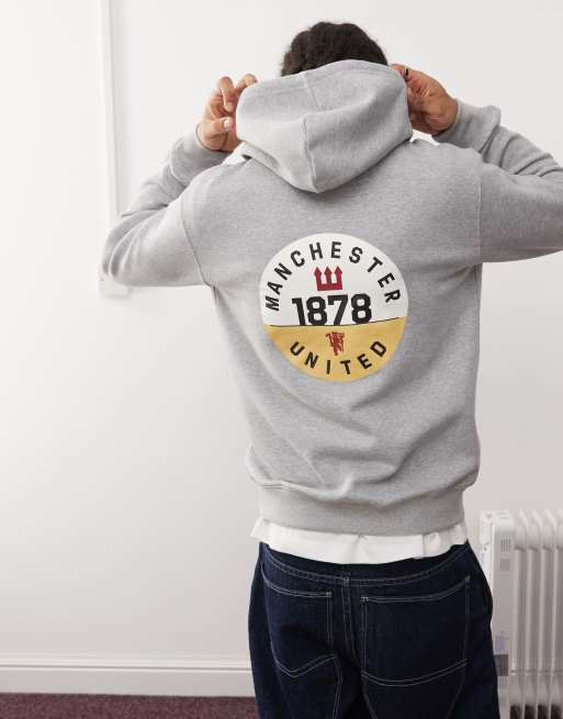 adidas Originals - Manchester United VRCT - Felpa con cappuccio grigia