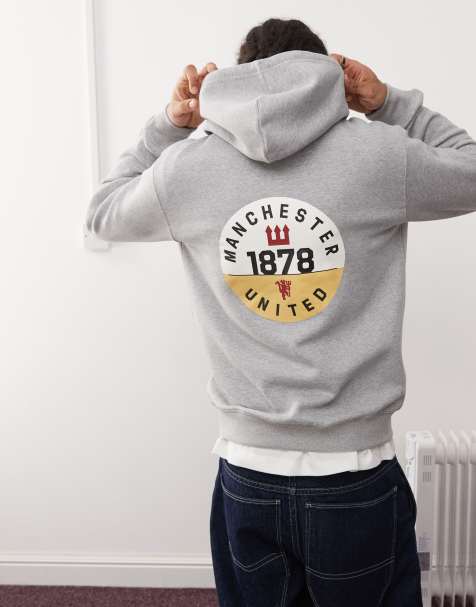 adidas Originals – Manchester United VRCT – Kapuzenpullover in Grau - view 1