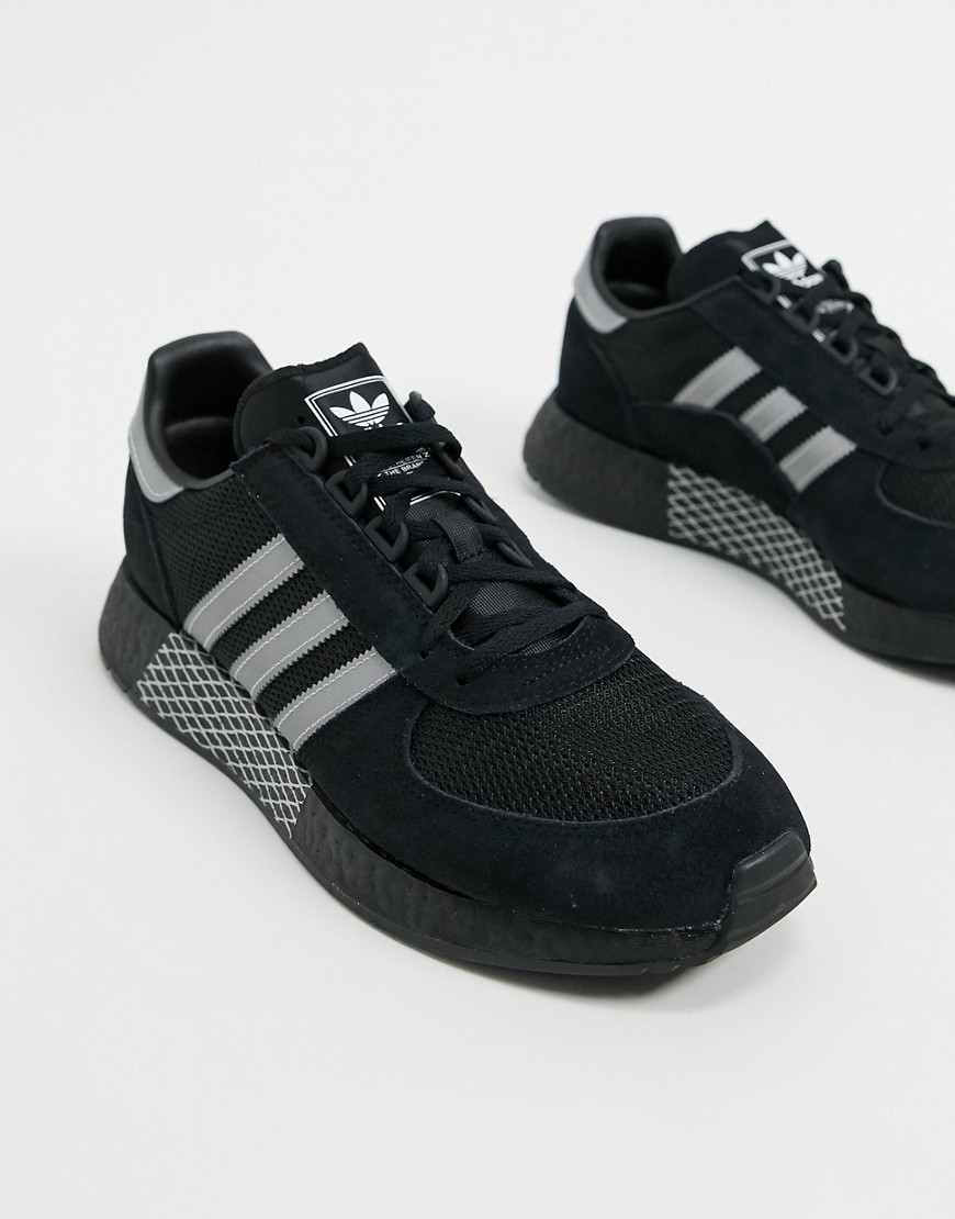 Adidas Originals - Marathon Tech - Schoenen in zwart, zilver en wit