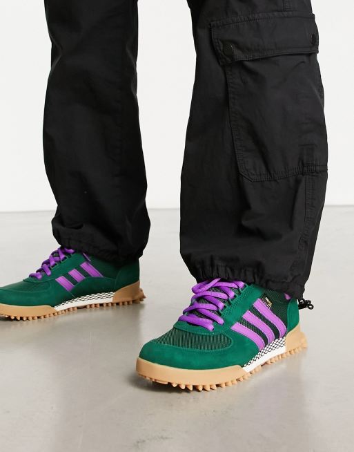 adidas Originals Marathon TR sneakers in green and purple