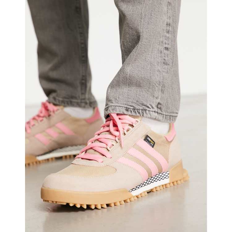 adidas Originals Marathon TR sneakers in neutral and pink ASOS