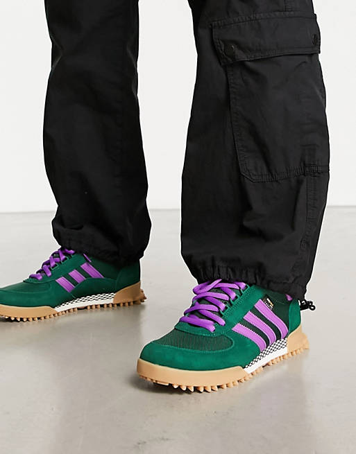 adidas Originals Marathon TR trainers in green and purple | ASOS