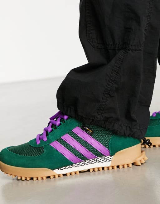 Purple and cheap green adidas