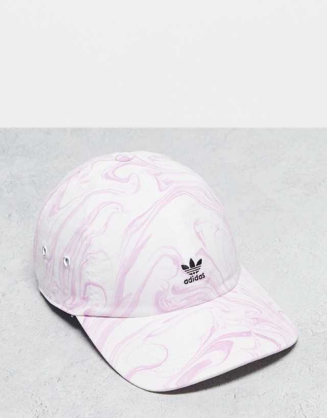 adidas Originals marble wash baseball cap in lilac