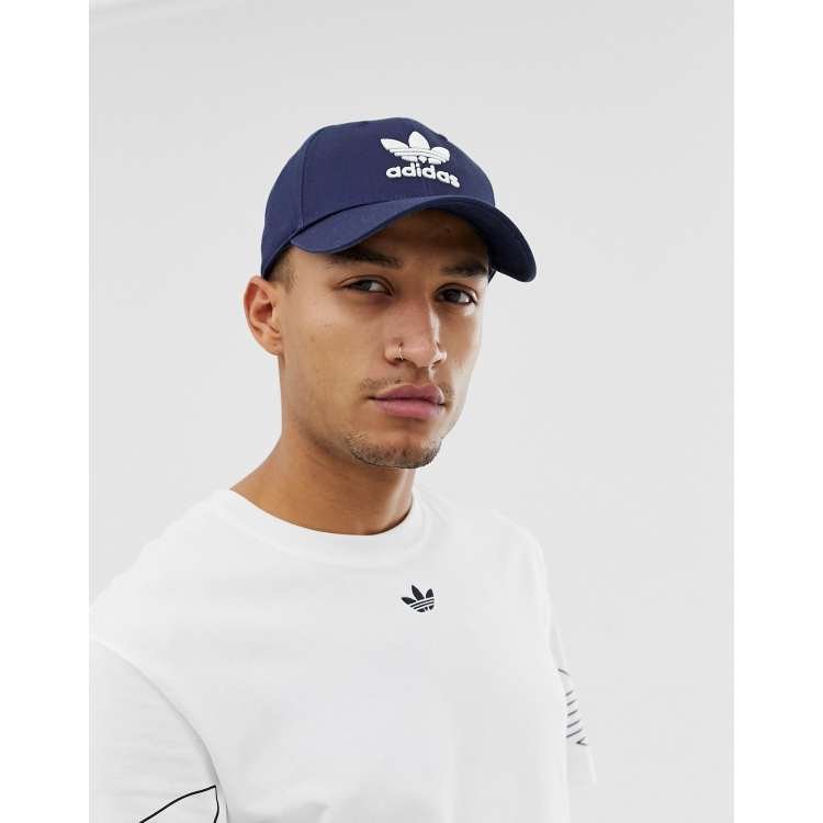 adidas Originals Marineblaue Kappe mit Trefoil Logo ASOS