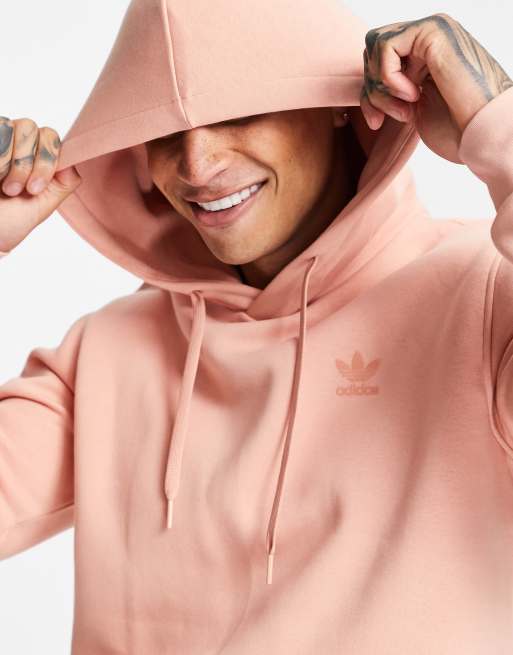 adidas Originals – Marshmallow – Bladoróżowa bluza z kapturem z logo Trefoil
