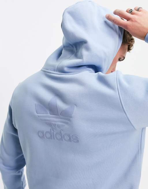 Sweat à capuche adidas bleu ciel sur