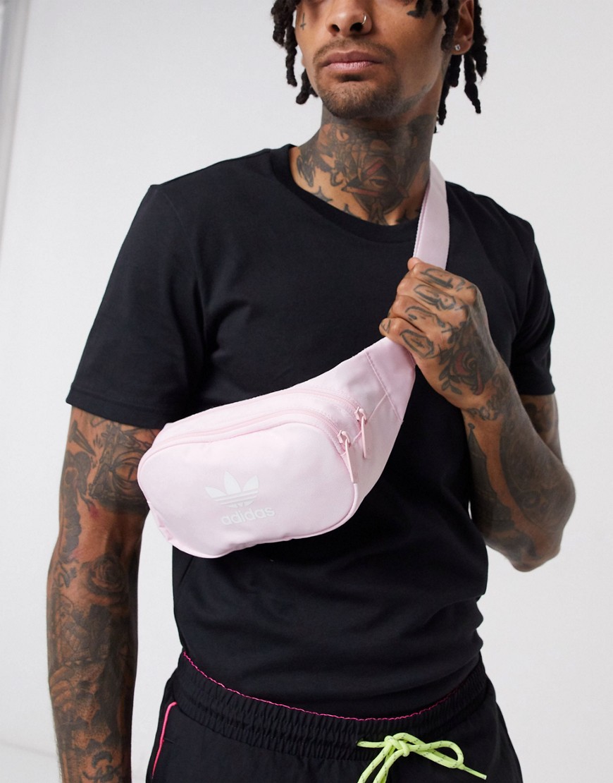 Adidas Originals - Marsupio rosa con logo a trifoglio