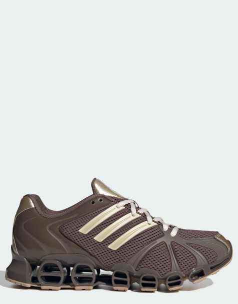 adidas Originals – Mega Ghostride – Bruna, vita skor - view 1