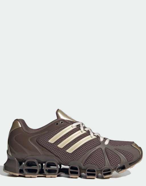 adidas Originals Mega ghostride shoes in brown/wonder gold metallic