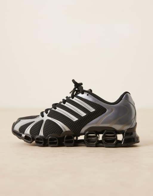 adidas Originals Mega Ghostride trainers in black and grey ASOS