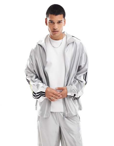 Adidas Originals megabreak jacket in grey - view 1