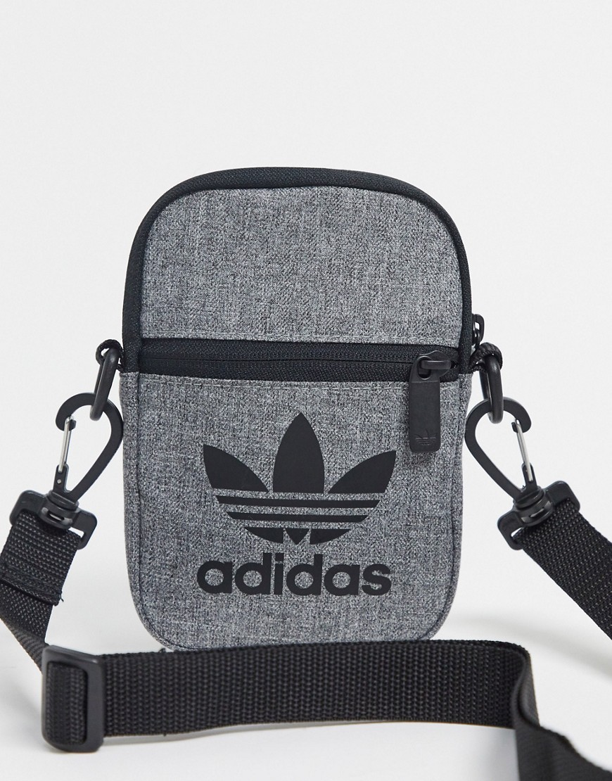 Adidas Originals melange festival bag in black & white
