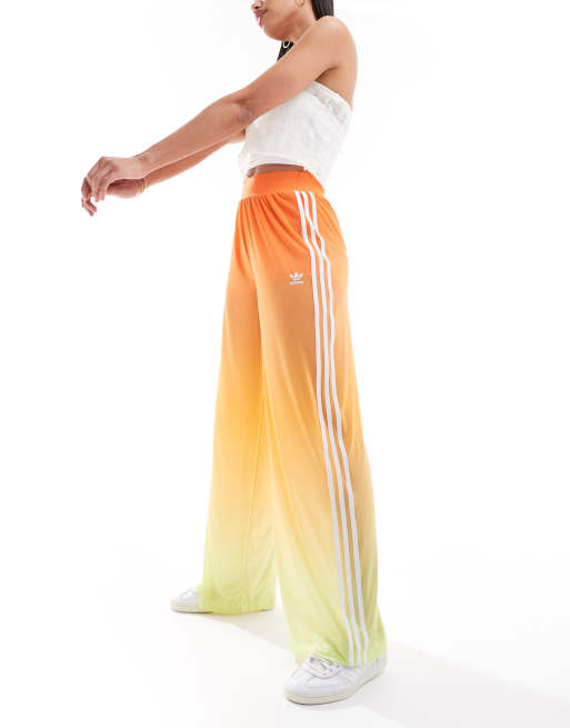 adidas Originals - Mesh-bukser med vidde i orange ombre-look