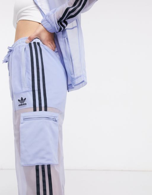 adidas Originals Mesh Logo Track Pants in Blue