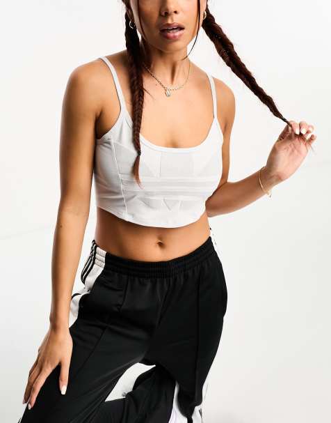adidas Originals Metamoto bralet in light grey - view 1