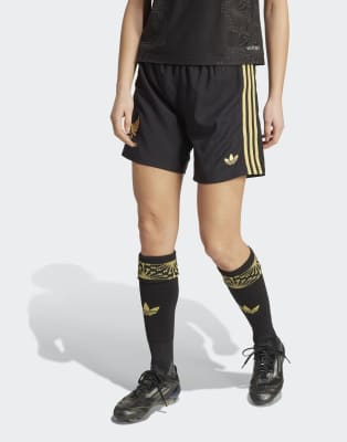 adidas Originals - Mexico 25 - Shorts in Schwarz und Gold