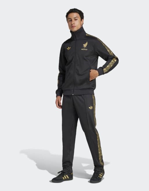 adidas Originals Mexico gold track top in black ASOS