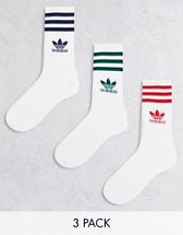 adidas Originals 2 pack glitter mid cut socks in white/pink | ASOS