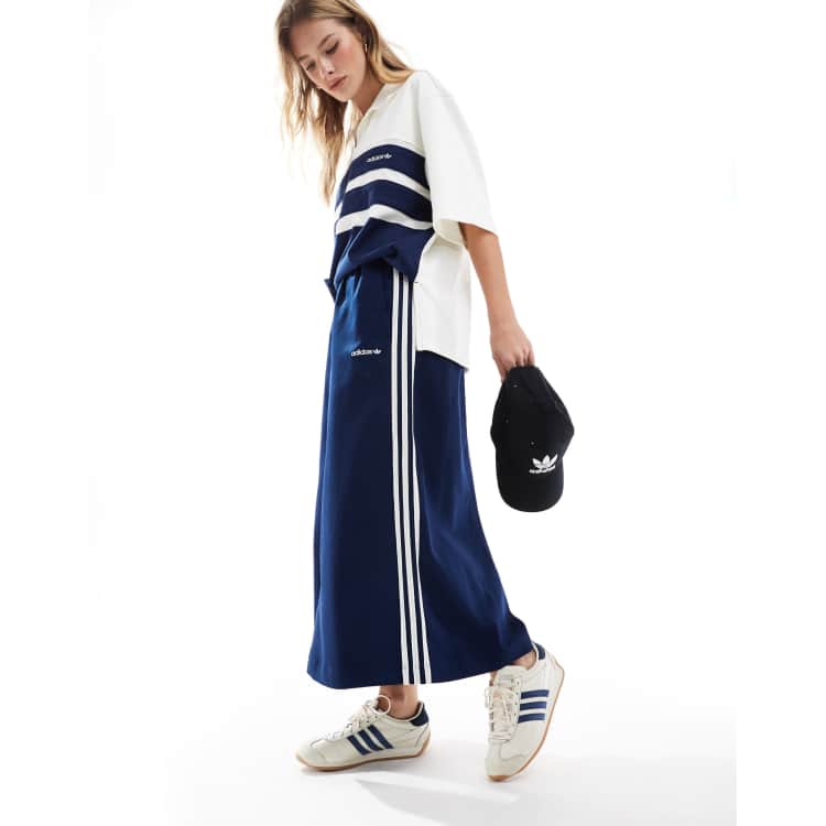 adidas Originals midi skirt in indigo | ASOS