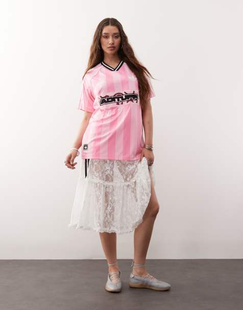 adidas Originals midi skirt in white lace - view 1