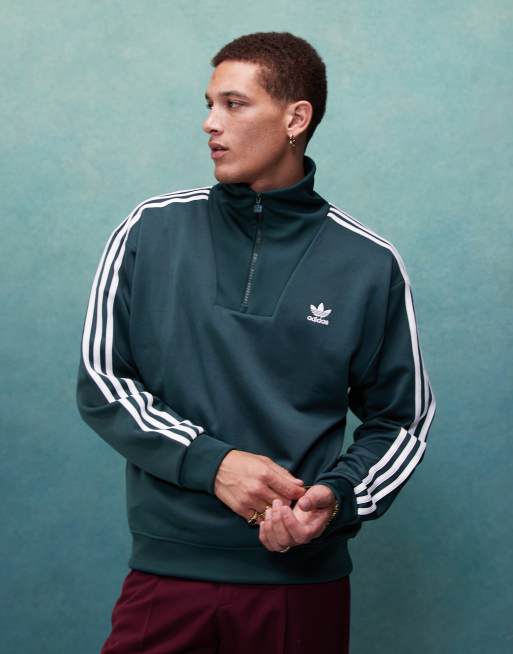 adidas Originals - Mineralgrøn træningsoverdel med ståkrave