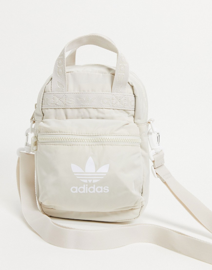 Adidas Originals Mini 2 Ways To Wear Mini Backpack/ Across Body Bag In Off White