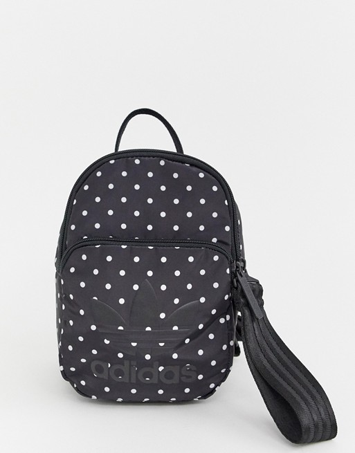 adidas Originals mini backpack in black and white spots | ASOS