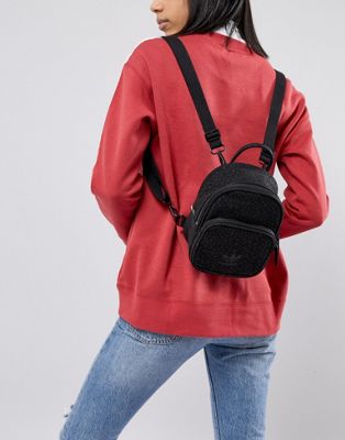 adidas originals mini backpack in all black