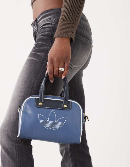 adidas Originals mini bowling bag in blue, 3 of 4