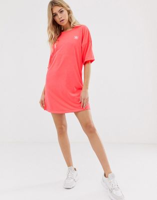 pink adidas t shirt dress