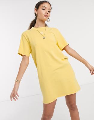 yellow t shirt dress with sleeves